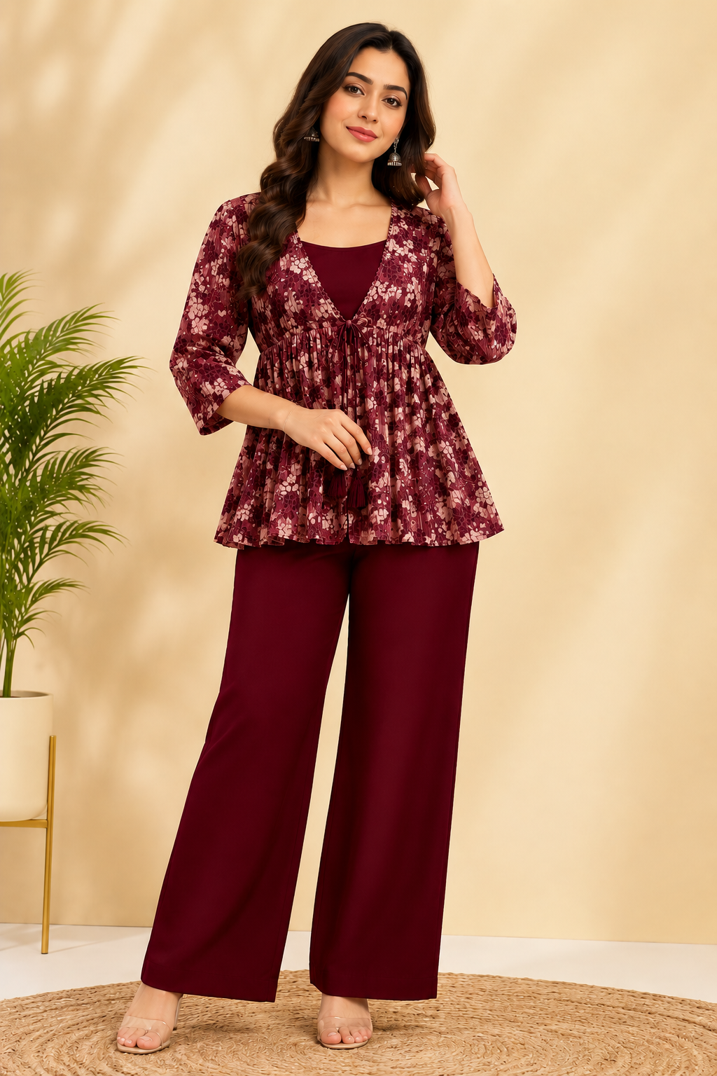 Floral Printed 3-Piece Co-Ord Set