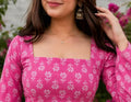 Elegant Floral Print Long-Sleeve Top