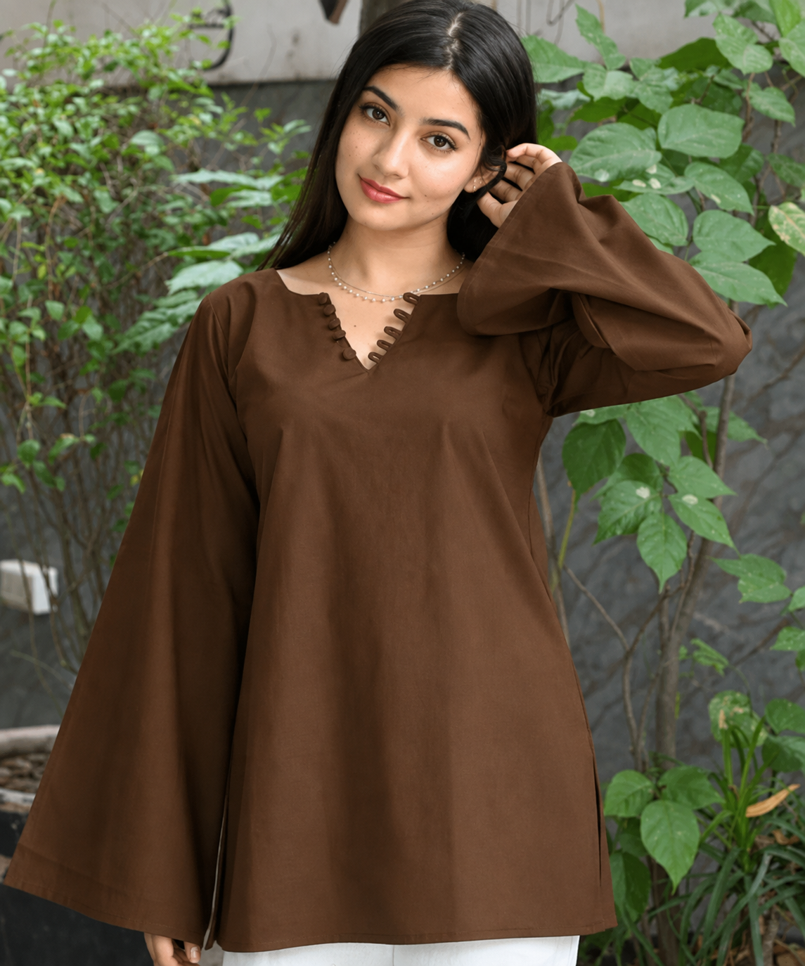 Elegant Lace-Up Back Kurti By ~ Kurti Room ❤️