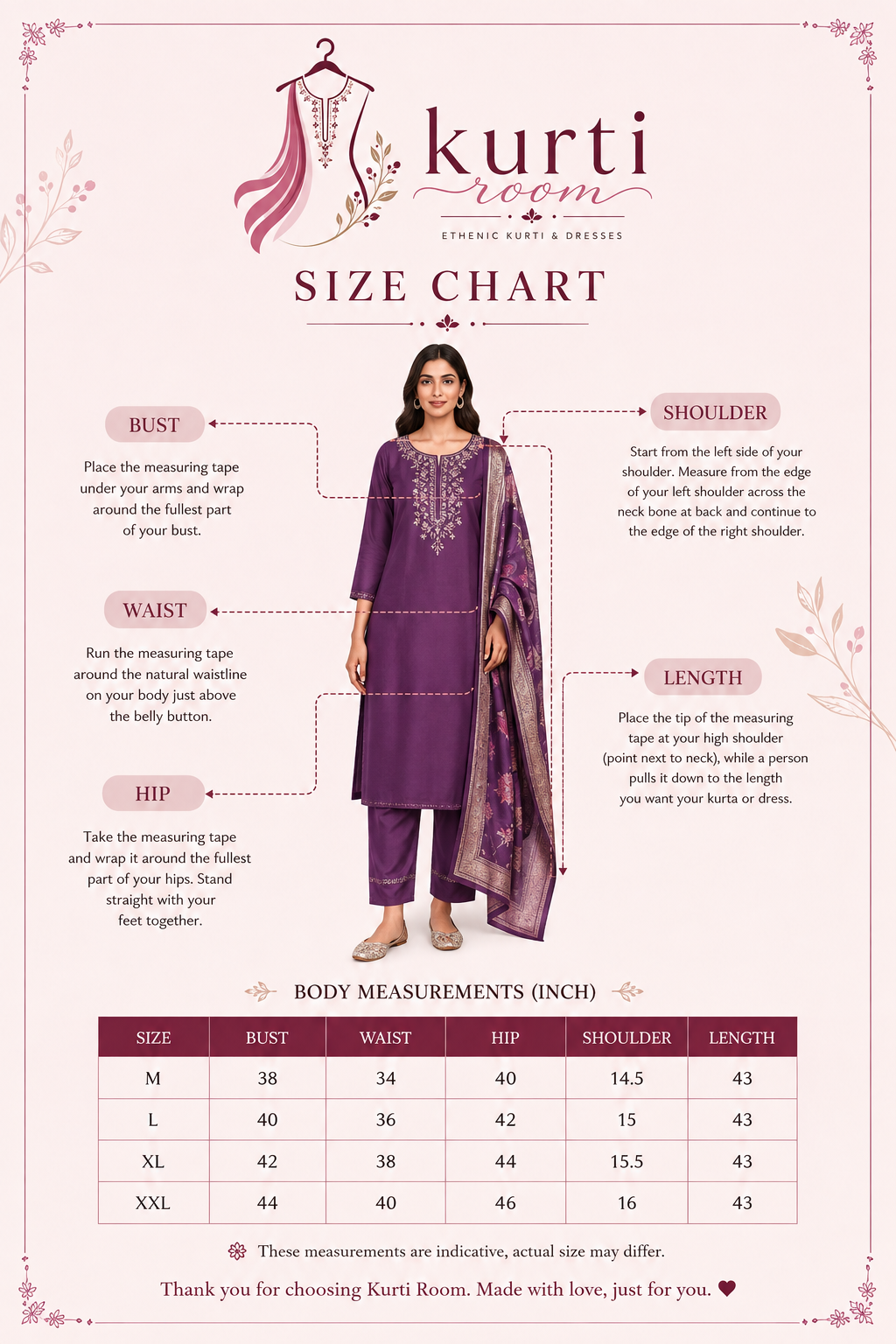 Elegant Embroidered 3-Piece Kurta Set