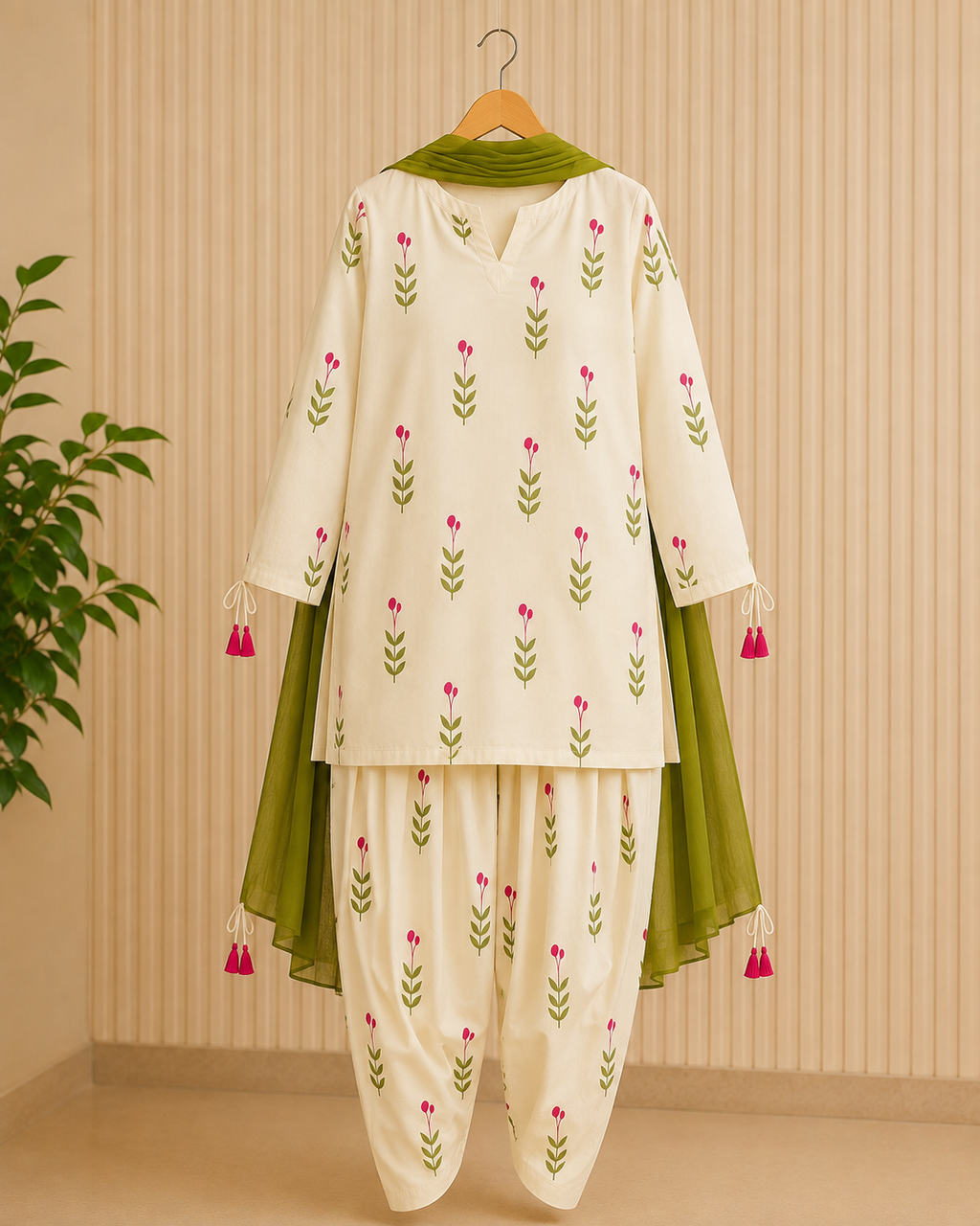 Elegant Floral Salwar Suit Set