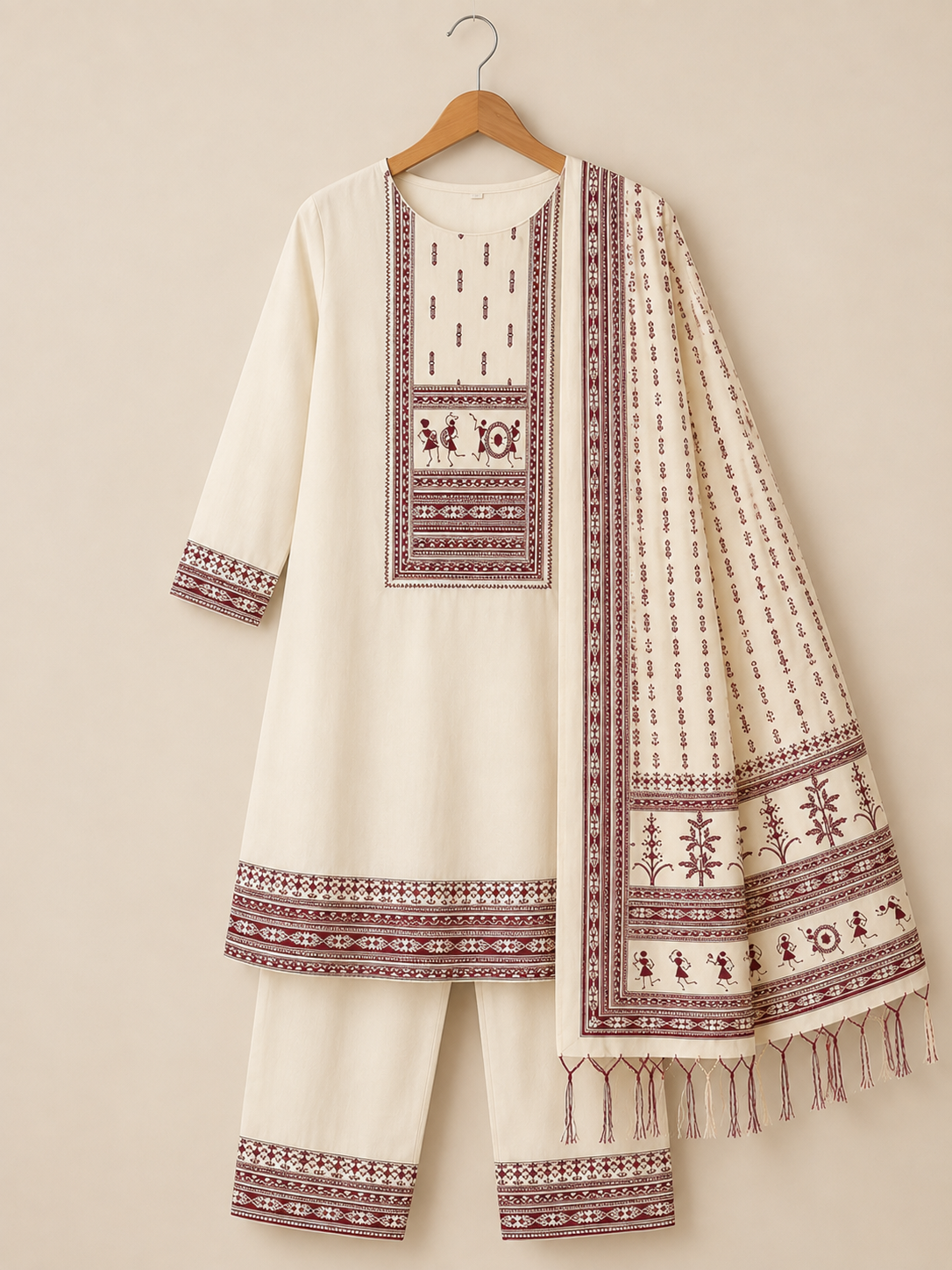 Elegant Printed Ethnic Salwar Suit Set with Dupatta