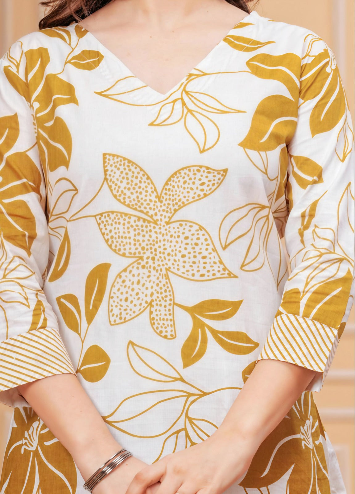 Floral Printed Cotton Cord Set