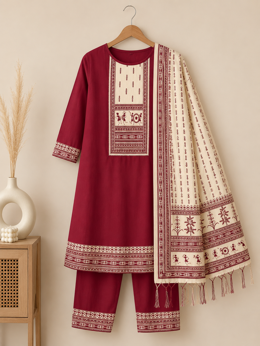 Elegant Printed Ethnic Salwar Suit Set with Dupatta